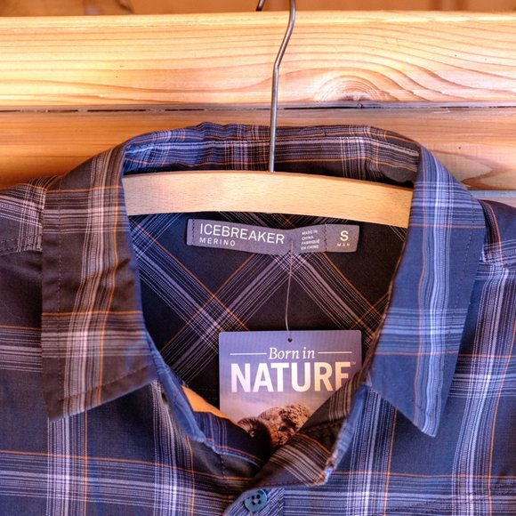 Icebreaker Merino short sleeve button up shirt small - Picture 2 of 5
